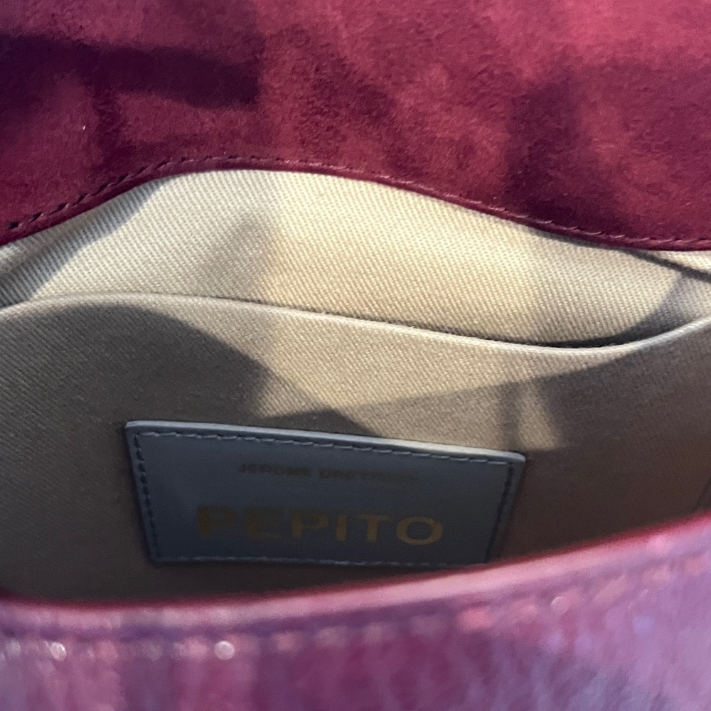 Jerome Dreyfuss Medium Pepito bag Bordeaux handbag crossbody - Picture 8 of 12